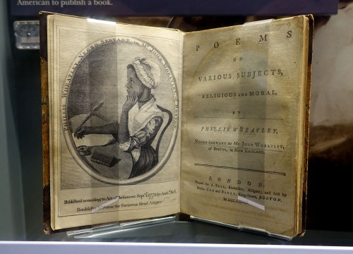 Phillis Wheatley's Poems on Various Subjects, Religious and Moral. Photo courtesy of Alamy.