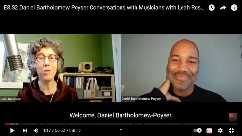 A screen-grab of Leah Roseman's CwM with Daniel Bartholomew-Poyser (S2 E8)