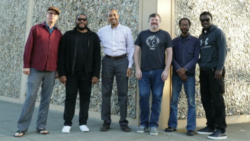 The Fellowship Band. Brian Blade, drummer and bandleader is second from right. Photo by Mimi Chakarova.