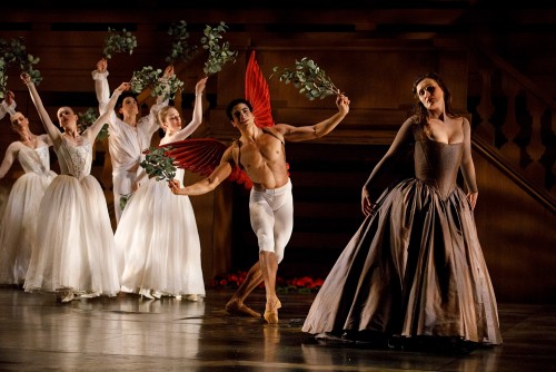 Soprano Meghan Lindsay and Atelier Ballet artist Eric César de Mello da Silva in "All is Love". Photo by Bruce Zinger.
