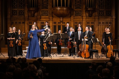 Podger and Tafelmusik during the 2023 “La Passione” concerts - a portion of which were captured live for Tafelmusik’s upcoming "Haydn Symphonies 43 & 49" recording. Photo by Dahlia Katz.