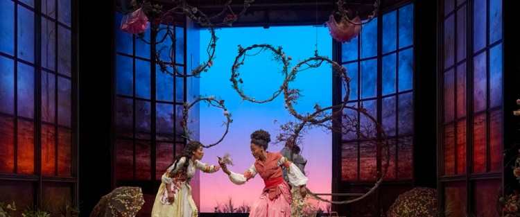 Gabriella Sundar Singh as Mary and Tama Martin as Robin in The Secret Garden (Shaw Festival, 2024). Photo by David Cooper. 