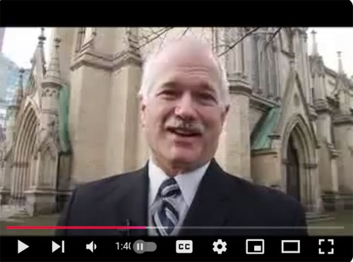 Gift- Concert: Jack Layton in December 2006 at the 8th annual Messiah for the City