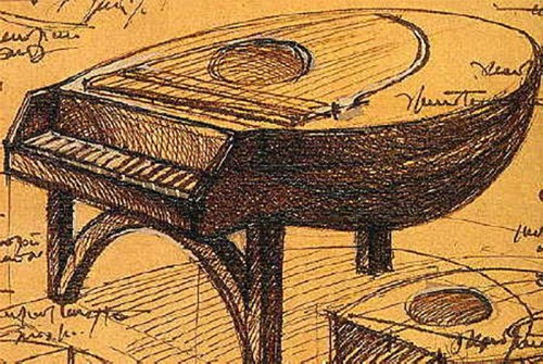 Illustration of a Lautenwerk