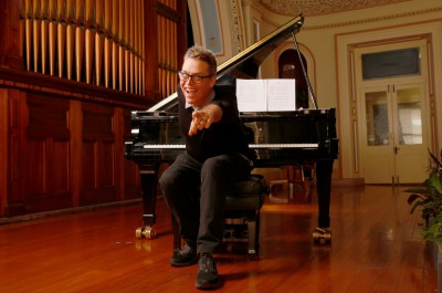 Deke Sharon at the piano