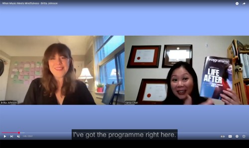 “When Music Meets Mindfulness”: Britta Johnson and Vania Chan