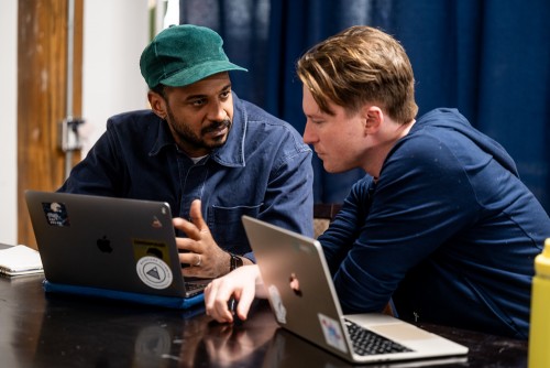 Ahmed Moneka (L) and Jesse LaVercombe. Photo by Dahlia Katz.