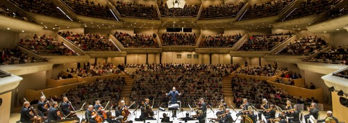 Interior of Roy Thomson Hall. For clarity, we were seated towards the very back of the lower bowl. Photo credit: ATTRACTIONS ONTARIO.